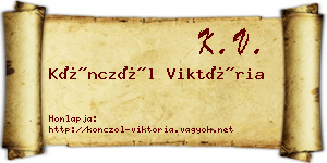 Könczöl Viktória névjegykártya